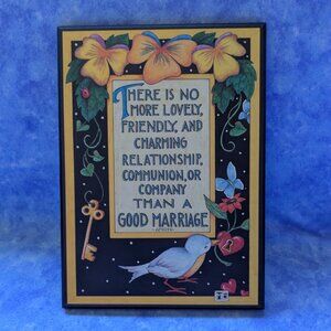 Mary Engelbreit " A Good Marriage" Plaque